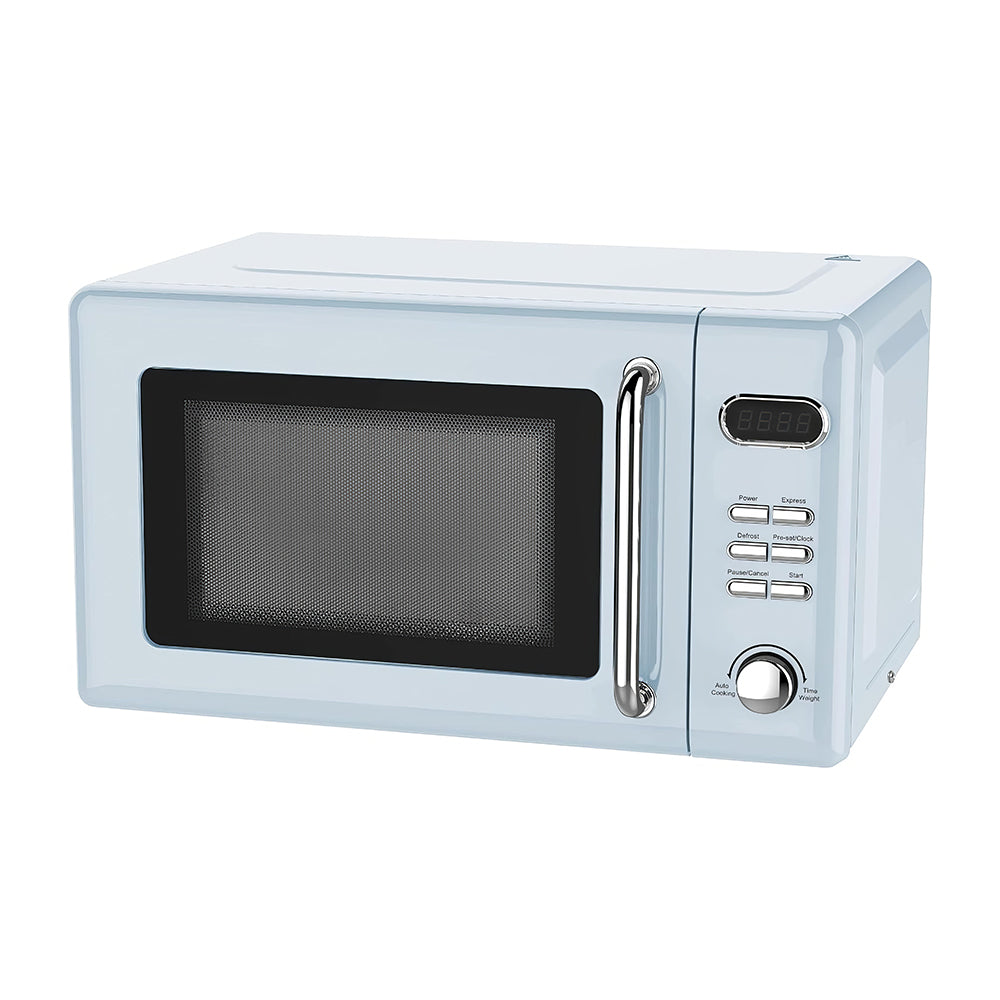 0.7 Cu Ft Retro White Countertop Microwave Oven 700W