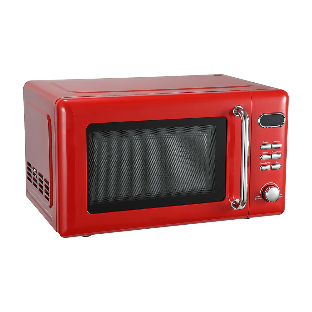 0.7 Cu Ft Retro White Countertop Microwave Oven 700W