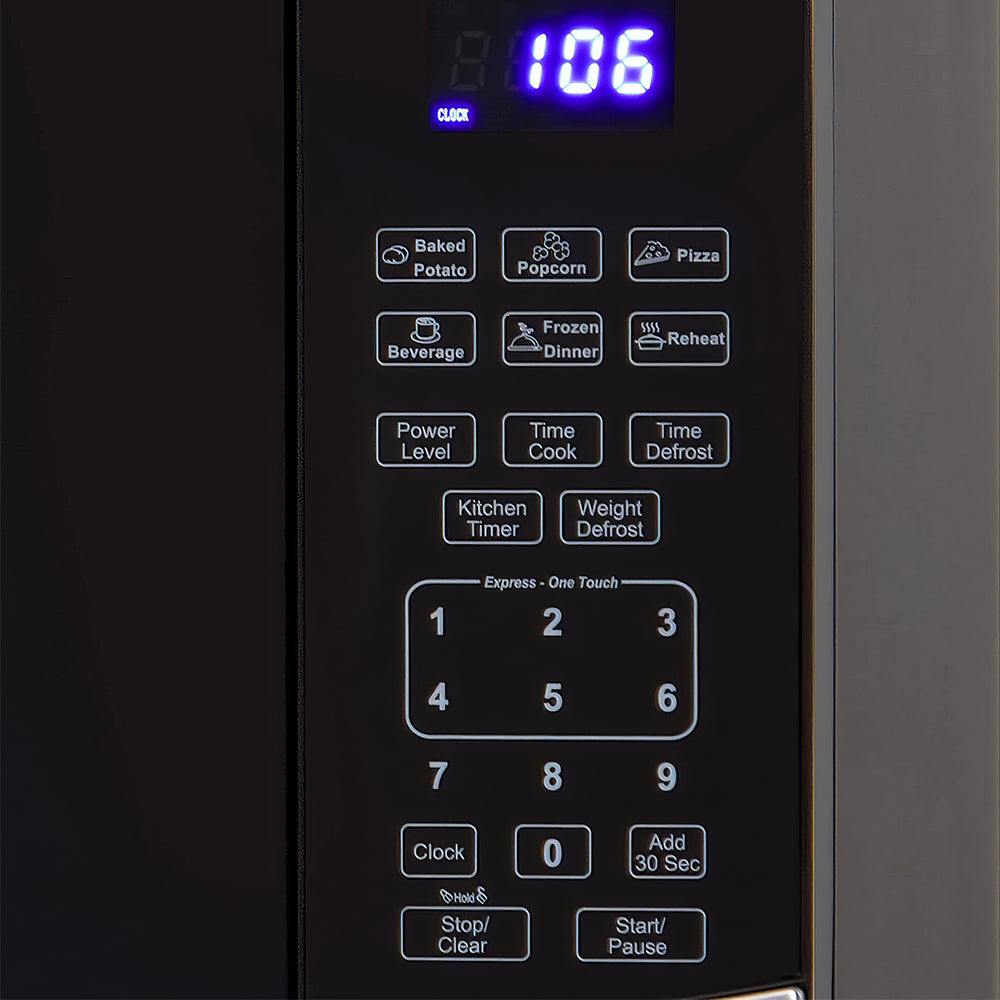 0.9 Cu Ft 900W Compact Microwave Oven with 10 Power Levels & Presets